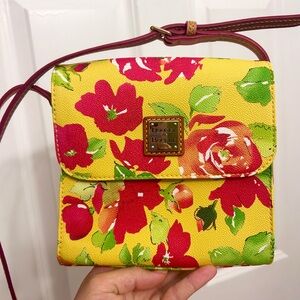 Dooney & Bourke Floral Crossbody Bag - Yellow and Red